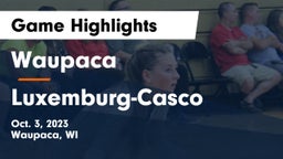 Waupaca  vs Luxemburg-Casco  Game Highlights - Oct. 3, 2023