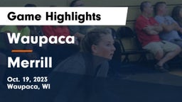 Waupaca  vs Merrill  Game Highlights - Oct. 19, 2023