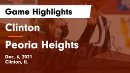 Clinton  vs Peoria Heights  Game Highlights - Dec. 6, 2021