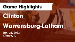 Clinton  vs Warrensburg-Latham Game Highlights - Jan. 25, 2022
