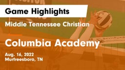 Middle Tennessee Christian vs Columbia Academy  Game Highlights - Aug. 16, 2022
