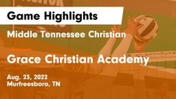 Middle Tennessee Christian vs Grace Christian Academy Game Highlights - Aug. 23, 2022