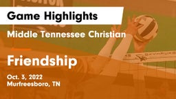 Middle Tennessee Christian vs Friendship Game Highlights - Oct. 3, 2022