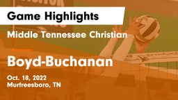 Middle Tennessee Christian vs Boyd-Buchanan  Game Highlights - Oct. 18, 2022
