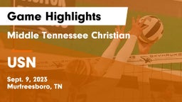 Middle Tennessee Christian vs USN Game Highlights - Sept. 9, 2023