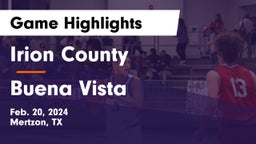 Irion County  vs Buena Vista  Game Highlights - Feb. 20, 2024