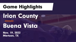 Irion County  vs Buena Vista  Game Highlights - Nov. 19, 2022