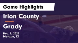 Irion County  vs Grady  Game Highlights - Dec. 8, 2022
