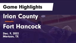 Irion County  vs Fort Hancock  Game Highlights - Dec. 9, 2022
