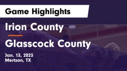 Irion County  vs Glasscock County  Game Highlights - Jan. 13, 2023