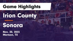 Irion County  vs Sonora  Game Highlights - Nov. 30, 2023