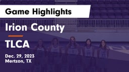 Irion County  vs TLCA Game Highlights - Dec. 29, 2023