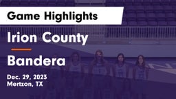 Irion County  vs Bandera  Game Highlights - Dec. 29, 2023