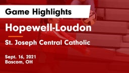 Hopewell-Loudon  vs St. Joseph Central Catholic  Game Highlights - Sept. 16, 2021