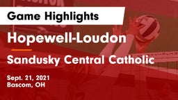 Hopewell-Loudon  vs Sandusky Central Catholic Game Highlights - Sept. 21, 2021