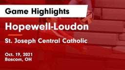 Hopewell-Loudon  vs St. Joseph Central Catholic  Game Highlights - Oct. 19, 2021