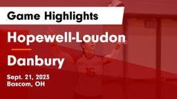 Hopewell-Loudon  vs Danbury  Game Highlights - Sept. 21, 2023