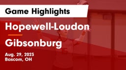 Hopewell-Loudon  vs Gibsonburg  Game Highlights - Aug. 29, 2023