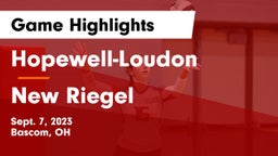 Hopewell-Loudon  vs New Riegel  Game Highlights - Sept. 7, 2023