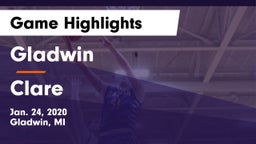 Gladwin  vs Clare  Game Highlights - Jan. 24, 2020