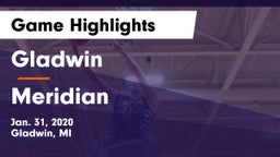 Gladwin  vs Meridian  Game Highlights - Jan. 31, 2020