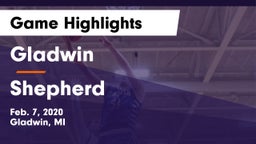 Gladwin  vs Shepherd  Game Highlights - Feb. 7, 2020