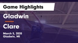 Gladwin  vs Clare  Game Highlights - March 5, 2020
