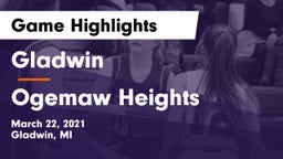Gladwin  vs Ogemaw Heights  Game Highlights - March 22, 2021
