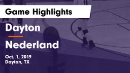Dayton  vs Nederland  Game Highlights - Oct. 1, 2019