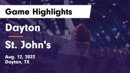 Dayton  vs St. John's  Game Highlights - Aug. 12, 2022