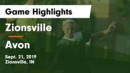 Zionsville  vs Avon  Game Highlights - Sept. 21, 2019