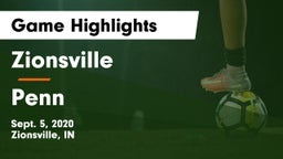 Zionsville  vs Penn Game Highlights - Sept. 5, 2020