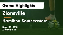 Zionsville  vs Hamilton Southeastern  Game Highlights - Sept. 23, 2020