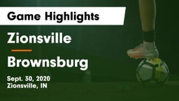 Zionsville  vs Brownsburg  Game Highlights - Sept. 30, 2020