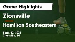 Zionsville  vs Hamilton Southeastern  Game Highlights - Sept. 22, 2021