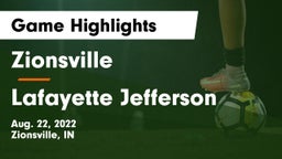Zionsville  vs Lafayette Jefferson  Game Highlights - Aug. 22, 2022