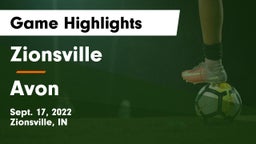 Zionsville  vs Avon  Game Highlights - Sept. 17, 2022