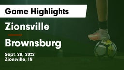 Zionsville  vs Brownsburg  Game Highlights - Sept. 28, 2022