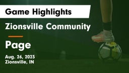 Zionsville Community  vs Page  Game Highlights - Aug. 26, 2023