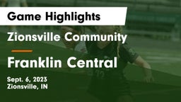 Zionsville Community  vs Franklin Central  Game Highlights - Sept. 6, 2023