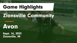 Zionsville Community  vs Avon  Game Highlights - Sept. 16, 2023