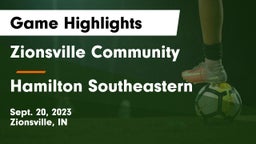 Zionsville Community  vs Hamilton Southeastern  Game Highlights - Sept. 20, 2023