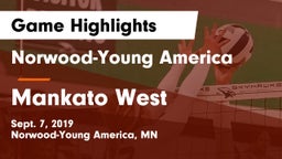 Norwood-Young America  vs Mankato West Game Highlights - Sept. 7, 2019