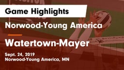 Norwood-Young America  vs Watertown-Mayer  Game Highlights - Sept. 24, 2019