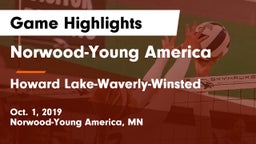Norwood-Young America  vs Howard Lake-Waverly-Winsted Game Highlights - Oct. 1, 2019