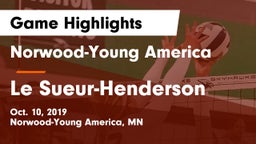 Norwood-Young America  vs Le Sueur-Henderson  Game Highlights - Oct. 10, 2019