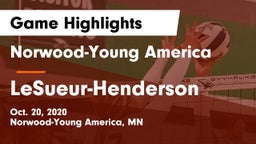 Norwood-Young America  vs LeSueur-Henderson  Game Highlights - Oct. 20, 2020