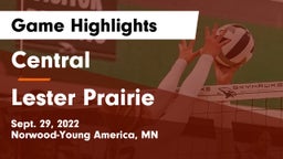 Central  vs Lester Prairie  Game Highlights - Sept. 29, 2022