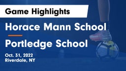 Horace Mann School vs Portledge School Game Highlights - Oct. 31, 2022