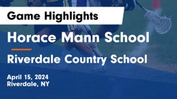 Horace Mann School vs Riverdale Country School Game Highlights - April 15, 2024